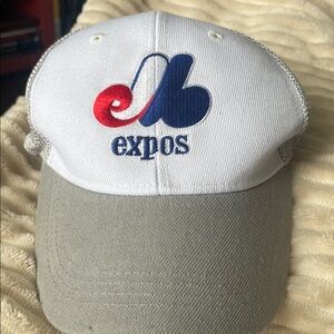 Montreal Expos Baseball Cap - White, Gray, Red & Blue
